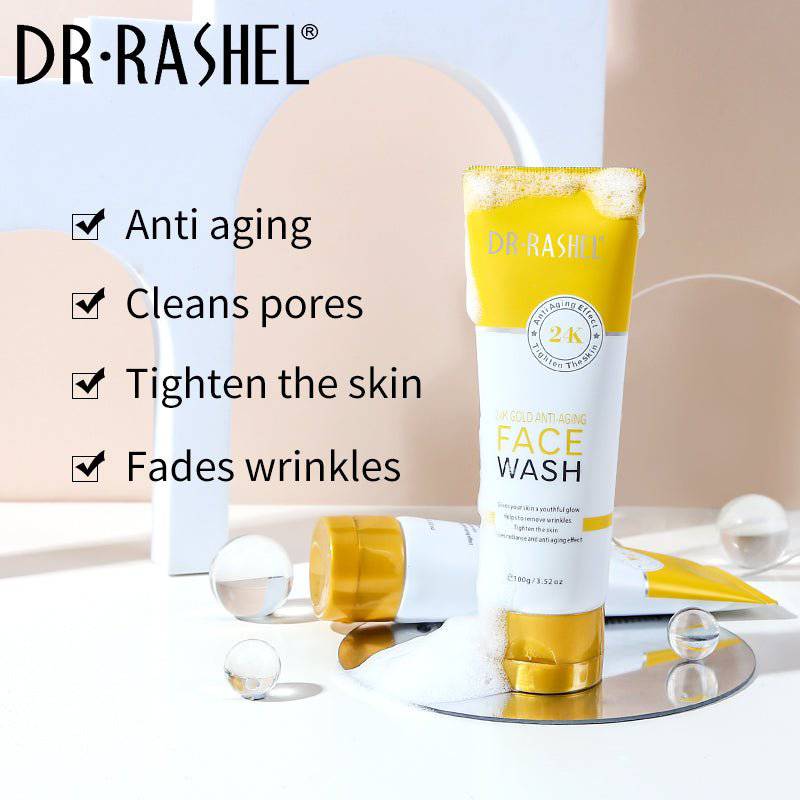 Dr. Rashel 24K Gold Anti-Aging Face Wash β Brighten & Lift (100g)